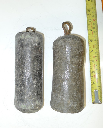 Pair antique lead day - pair, of