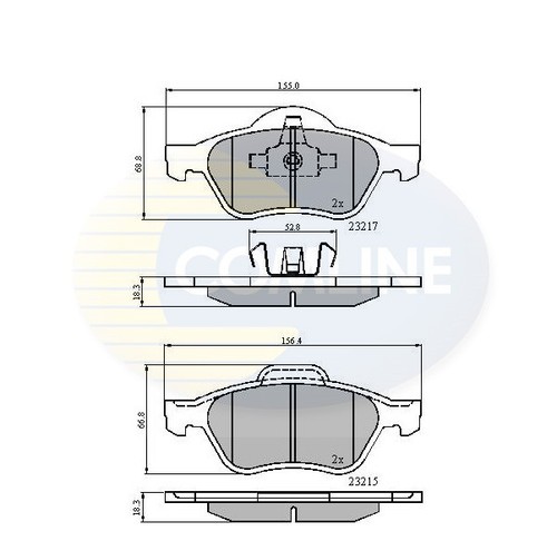 Front comline cbp01115 brake - cbp01115,