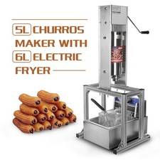 5L Commercial Electric Vertical Spanish Donut Churros Fryer Maker Machine 220V