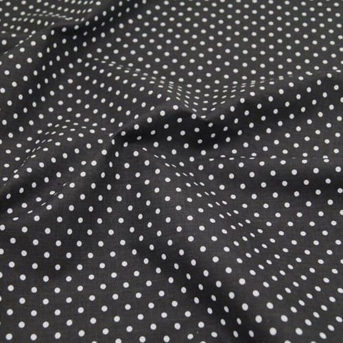 Black polka dot - black,