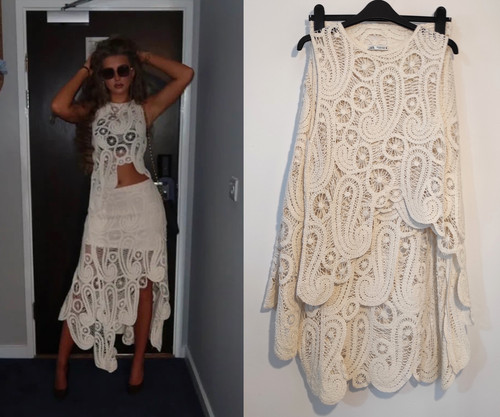 Zara asymmetric crochet - asymmetric, skirt