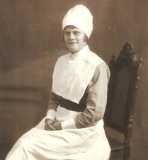Real Photo British Nurse Uniform Fred Shaw Studio Bridlington Rotherham