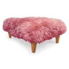 Genuine Sheepskin Footstool
