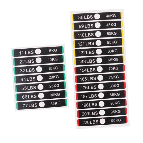 Weight stickers - weight, tags