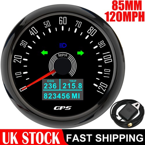 85mm black gps speedometer - 85mm,