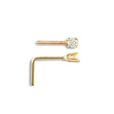 Diamond Nose Stud - L Shape