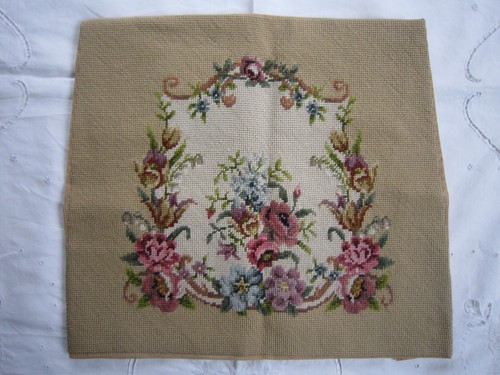 Completed needlepoint tapestry - completed,
