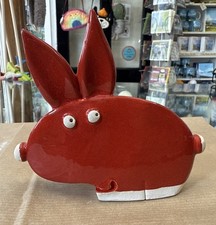 Ceramic Red Hare - 12.5cm/5”