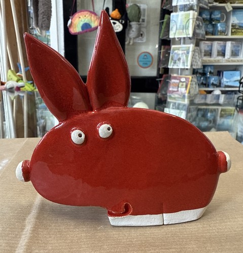 Ceramic red hare 5cm 5 - ceramic, 12.5cm/5”