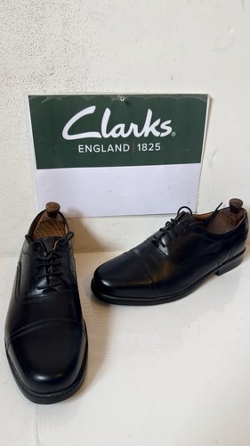 Clarks black leather shoes - black,