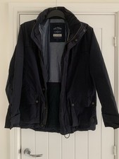 Men’s Navy Fat Face Waterproof Jacket Size L Large