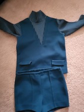 Vintage 1960s Crimplene Childs Two Piece Outfit by Irish Shamrock Age 2-3