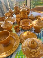 Retro Royal Worcester Crown Ware Flaxon Brown Mustard Orchard HoneyPick your own