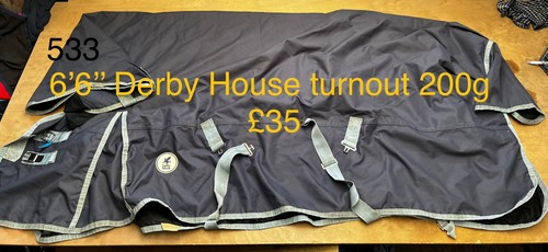 Derby house turnout - 6'6'', rug