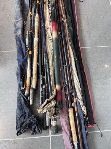 Vintage fishing rods and - +,