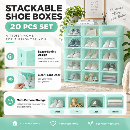 20x clear shoe rack - 20x, storage