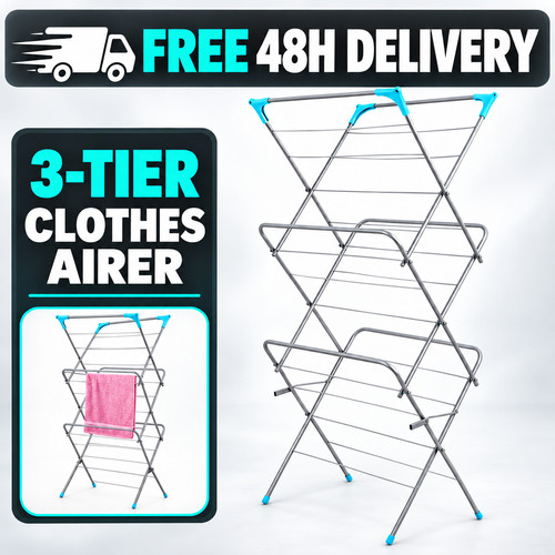 Tier clothes dryer airer - 3,