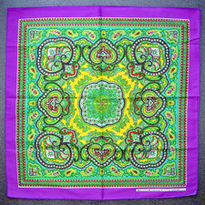 Purple Paisley BANDANNA