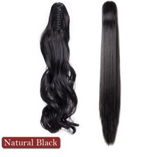 Real Thick Hair Claw Ponytail Hair Piece Clip In Pony Tail Fake Hair as human UK