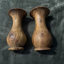 Pair of Wooden Bud Vases Hand