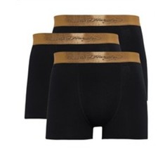 Ed Hardy 3 Pack Boxer Shorts Black Gold Mens, Size M, New 