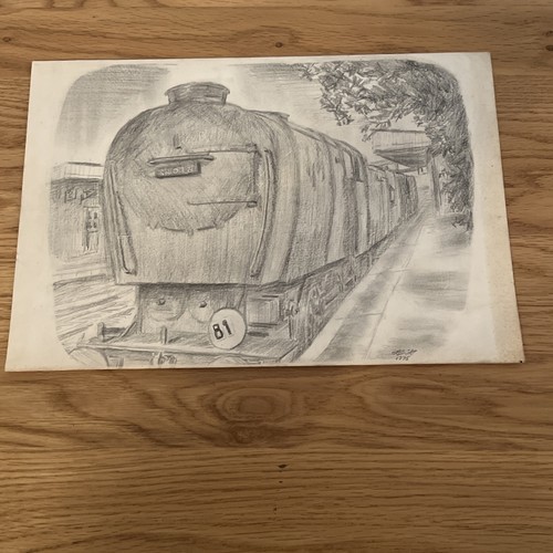 1975 signed pencil sketch - a4,