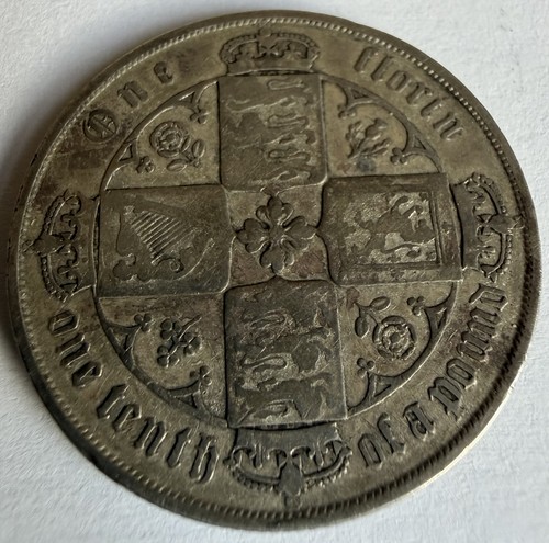 1874 victoria gothic florin - 1874,