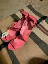 Pink Wedge Sandals, Size 6 -