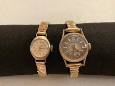 Two rolled gold bracelet vintage ladies watches, Astoria, Lucerne
