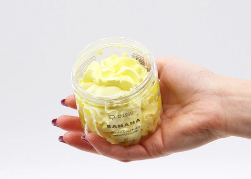 001 banana whipped soap - -,