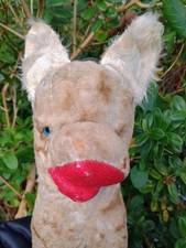Vintage Old Donkey hygienic toys Chad Valley Teddy Bear Lips blue eyes Mule Ass 