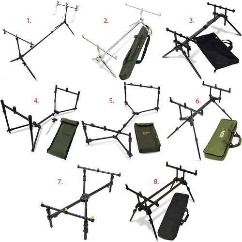 Fishing rod pod setup stands - rod,