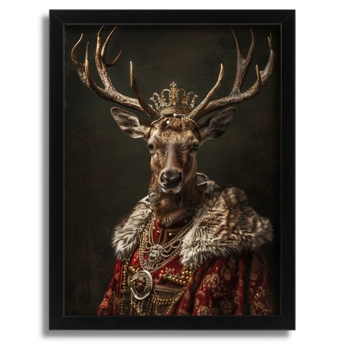 Stag king vintage wall - king, print