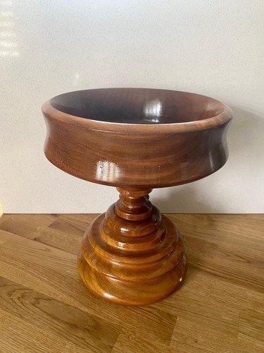 Vintage turned wood bowl hand - vintage,