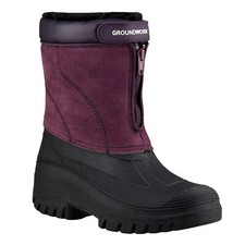 Womens Ladies Waterproof Snow Boots Fur Lined Mucker Walking Farming Shoes Size