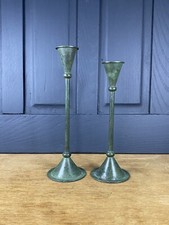 verdigris Candlesticks, Pair