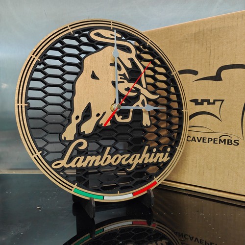 Lamborghini style wall - lamborghini, clock