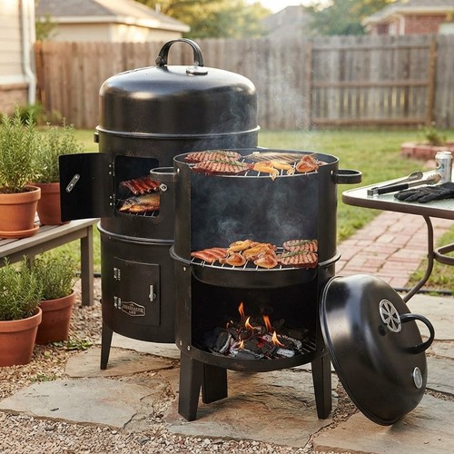 Charcoal smoker bbq - charcoal,