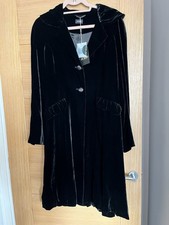 Hobbs Imogen Coat Size 12 - Shirting Velvet Black. Party/Christmas wear