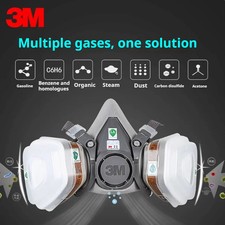 6200 Reusable Gas Half Mask Chemical Toxic Dust Respirator Spray Paint Filter