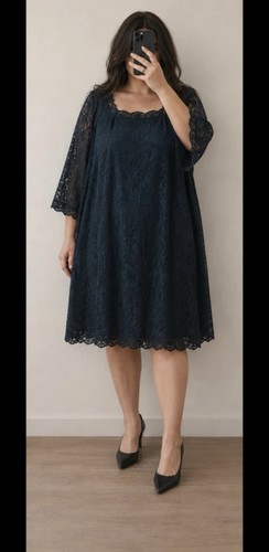 Dark blue lace - , sleeve