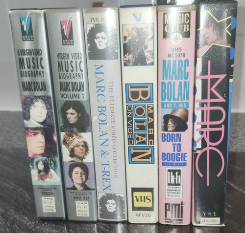 Six marc bolan vhs videos - vhs,