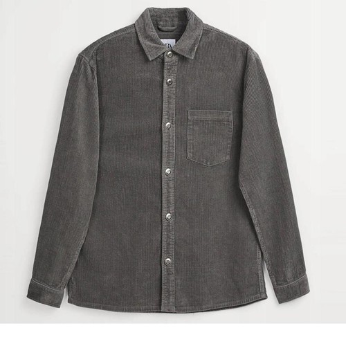 Zara man grey corduroy shirt - zara,
