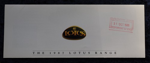 Lotus range brochure 1987 - lotus,