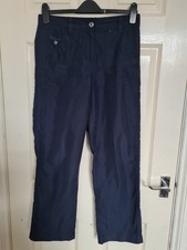 Beautiful Soft Navy BHS Ladies Casual Trousers Size 10 Great Condition