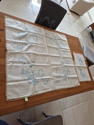 Vintage irish linen table - linen,