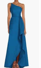 Alfred Sung One-Shoulder Satin