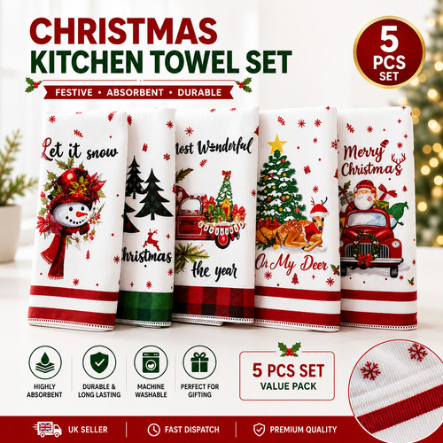 Christmas kitchen tea - tea, towels