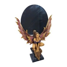 Nemesis Now 15in Fairy Mirror Statue Resin Fantasy Ornament Winged Figure