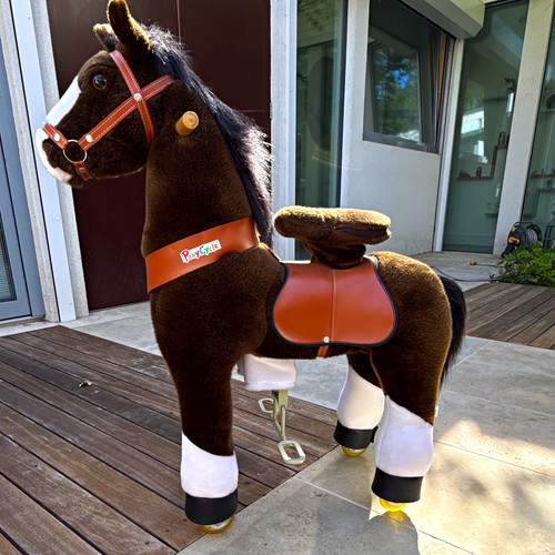 Ponycycle brown plush ride - ponycycle,